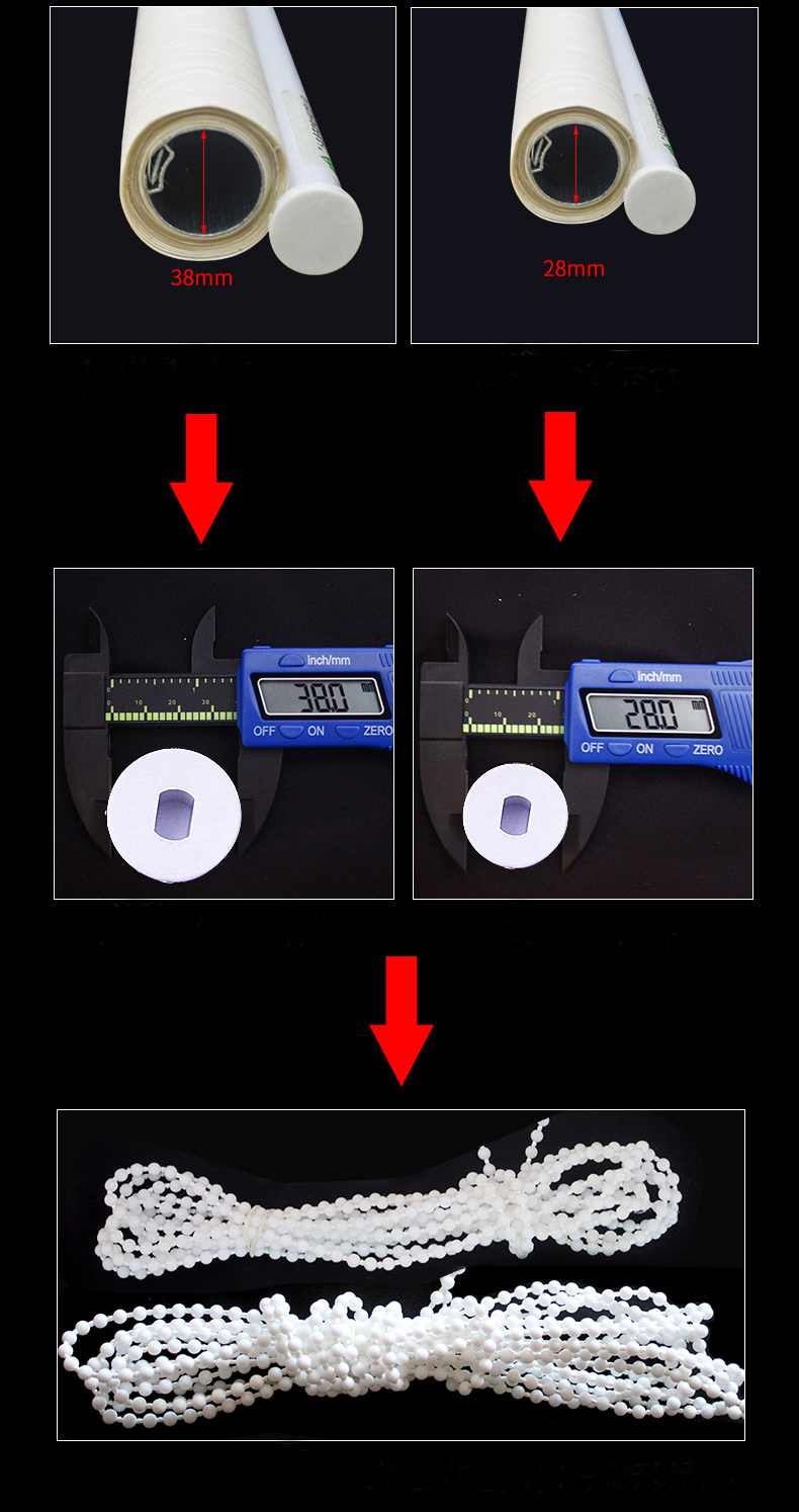 28mm 38mm Aluminium tube for Roller Shade 图片3