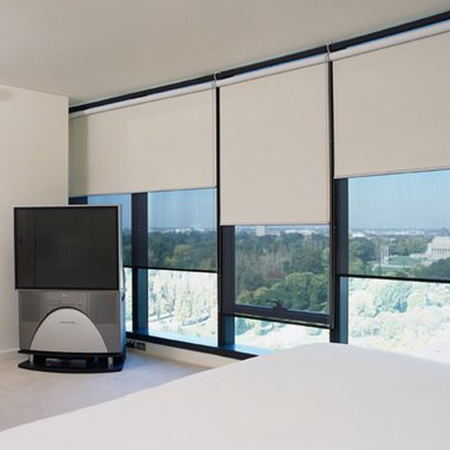 Solar Sunscreen Roller Shades สำหรับสำนักงาน 