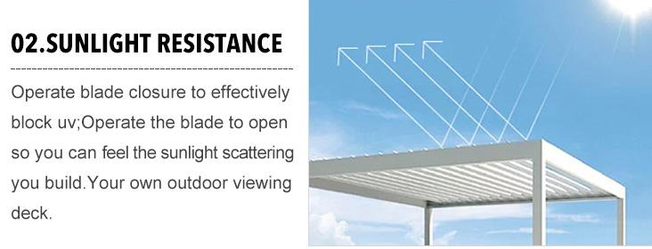 Bioclimatic Garden Buliding อลูมิเนียม Pergola กันน้ำ 