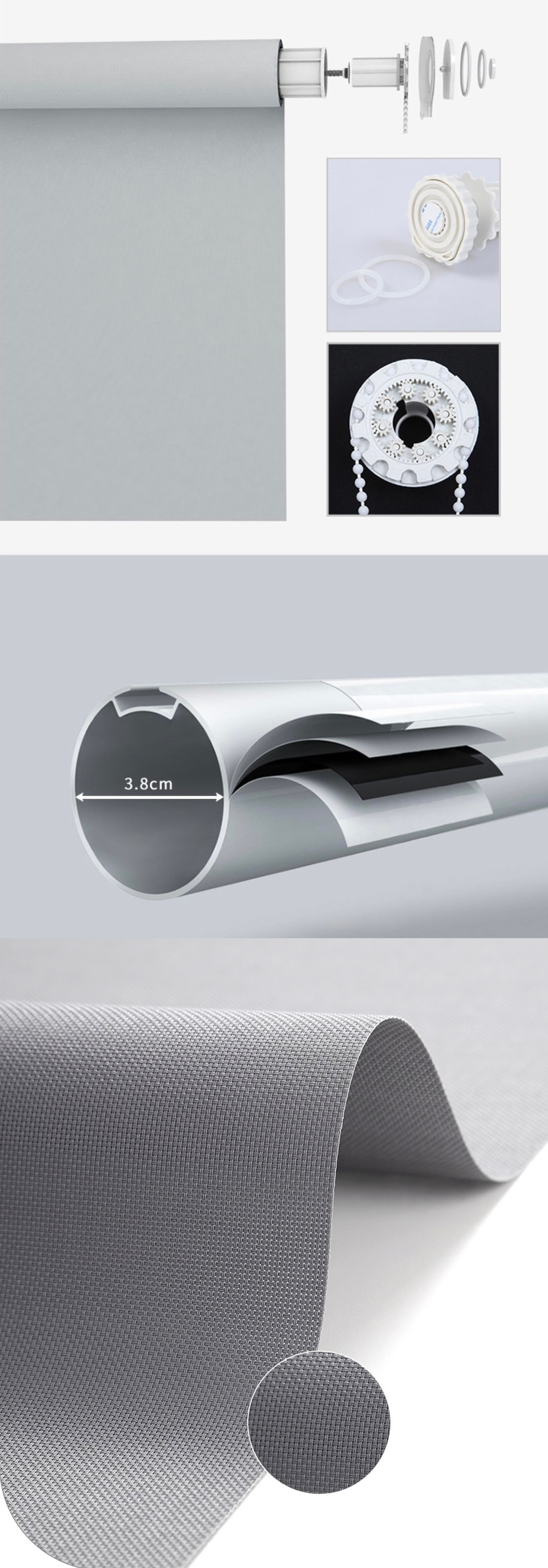 Blackout Roller Shade ระบบลูกโซ่ต่อเนื่อง