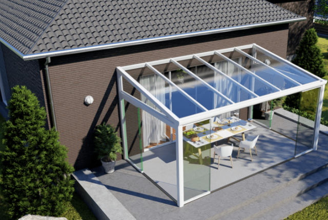 หลังคากระจกอลูมิเนียม Pergola Patio Covers