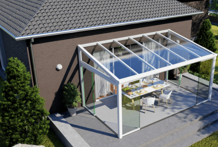 หลังคากระจกอลูมิเนียม Pergola Patio Covers