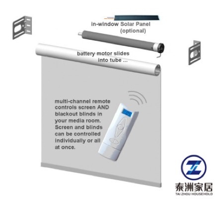 Wifi ควบคุมแบตเตอรี่ ม่านบังแสงอัตโนมัติ