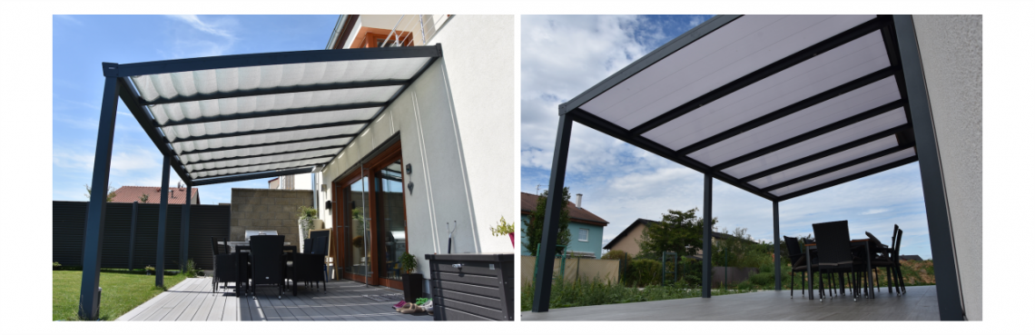 หลังคาแก้ว อลูมิเนียม Pergola ประยุกต์