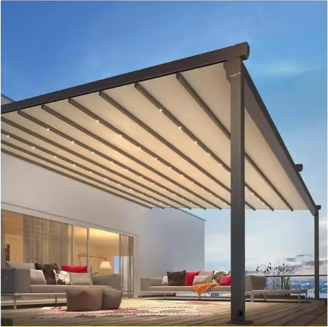 เฉดสี Pergola ที่พับเก็บได้